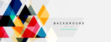 Mozaik üçgenler geometrik arkaplan. Tekno veya iş konsepti, duvar kağıdı, afiş, arkaplan, iniş sayfası deseni