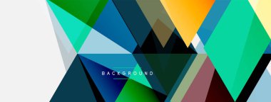 Mozaik üçgenler geometrik arkaplan. Tekno veya iş konsepti, duvar kağıdı, afiş, arkaplan, iniş sayfası deseni