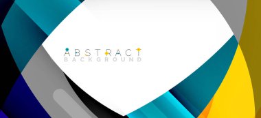 Color circle shapes, minimal geometric background. Trendy dynamic composition. Vector Illustration For Wallpaper, Banner, Background, Landing Page