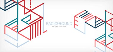 Soyut arkaplan. Beyaz arkaplanda renk çizgileri. Doğrusal soyut kompozisyon. Duvar kağıdı, afiş, arkaplan, iniş sayfası için tekno veya iş konsepti