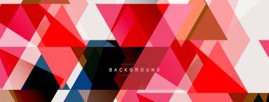 Renkli üçgen bileşimi, geometrik soyut arkaplan. Tekno veya iş konsepti, duvar kağıdı, afiş, arkaplan, iniş sayfası deseni