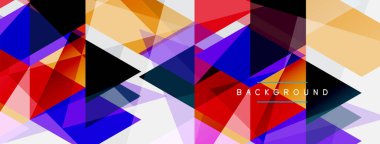 Renkli üçgen bileşimi, geometrik soyut arkaplan. Tekno veya iş konsepti, duvar kağıdı, afiş, arkaplan, iniş sayfası deseni