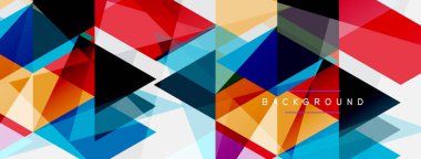 Renkli üçgen bileşimi, geometrik soyut arkaplan. Tekno veya iş konsepti, duvar kağıdı, afiş, arkaplan, iniş sayfası deseni
