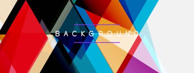 Mozaik üçgenler geometrik arkaplan. Tekno veya iş konsepti, duvar kağıdı, afiş, arkaplan, iniş sayfası deseni