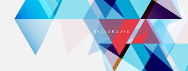 Mozaik üçgenler geometrik arkaplan. Tekno veya iş konsepti, duvar kağıdı, afiş, arkaplan, iniş sayfası deseni