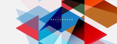 Renkli üçgen bileşimi, geometrik soyut arkaplan. Tekno veya iş konsepti, duvar kağıdı, afiş, arkaplan, iniş sayfası deseni