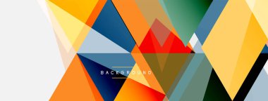 Mozaik üçgenler geometrik arkaplan. Tekno veya iş konsepti, duvar kağıdı, afiş, arkaplan, iniş sayfası deseni