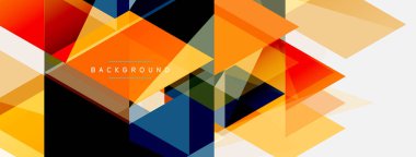 Mozaik üçgenler geometrik arkaplan. Tekno veya iş konsepti, duvar kağıdı, afiş, arkaplan, iniş sayfası deseni