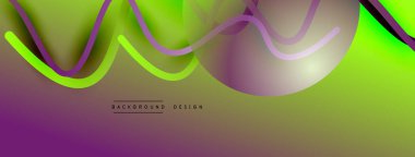 Gölge efektli dalga çizgisi olan soyut gradyan arkaplan. Geometrik bileşim. 3B gölge efektleri ve sıvı eğimleri