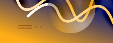 Gölge efektli dalga çizgisi olan soyut gradyan arkaplan. Geometrik bileşim. 3B gölge efektleri ve sıvı eğimleri