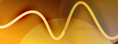 Gölge efektli dalga çizgisi olan soyut gradyan arkaplan. Geometrik bileşim. 3B gölge efektleri ve sıvı eğimleri