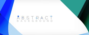 Asgari soyut arkaplan - beyaz üzerine gölge çizgileri ile örtüşen renk şekilleri. Duvar Kağıdı, Sancak, Arkaplan, İniş Sayfası için Vektör İllüstrasyonu