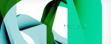 Geometrik soyut arkaplan - beyaz üzerine çok renkli soyut şekiller. Duvar Kağıdı, Sancak, Arkaplan, İniş Sayfası için Vektör İllüstrasyonu