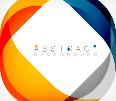 Üst üste binen dalgalarla soyut kare şekil, minimum geometrik arkaplan. Duvar Kağıdı, Sancak, Arkaplan, İniş Sayfası için Vektör İllüstrasyonu