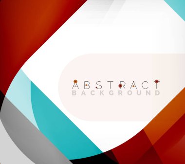 Üst üste binen dalgalarla soyut kare şekil, minimum geometrik arkaplan. Duvar Kağıdı, Sancak, Arkaplan, İniş Sayfası için Vektör İllüstrasyonu