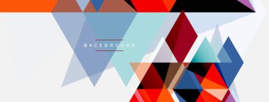 Mozaik üçgenler geometrik arkaplan. Tekno veya iş konsepti, duvar kağıdı, afiş, arkaplan, iniş sayfası deseni