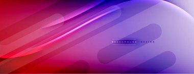 Soyut arkaplan - çizgiler ışık ve gölgelerle oluşturuldu. Teknoloji ya da iş dijital şablonu. Dinamik arkaplan ile basit akışkan renk gradyanı