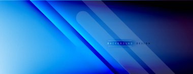 Soyut arkaplan - çizgiler ışık ve gölgelerle oluşturuldu. Teknoloji ya da iş dijital şablonu. Dinamik arkaplan ile basit akışkan renk gradyanı