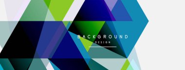 Renkli üçgen bileşimi, geometrik soyut arkaplan. Tekno veya iş konsepti, duvar kağıdı, afiş, arkaplan, iniş sayfası deseni