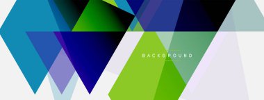 Mozaik üçgenler geometrik arkaplan. Tekno veya iş konsepti, duvar kağıdı, afiş, arkaplan, iniş sayfası deseni