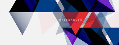 Mozaik üçgenler geometrik arkaplan. Tekno veya iş konsepti, duvar kağıdı, afiş, arkaplan, iniş sayfası deseni