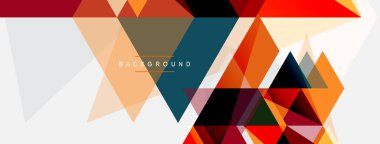 Mozaik üçgenler geometrik arkaplan. Tekno veya iş konsepti, duvar kağıdı, afiş, arkaplan, iniş sayfası deseni