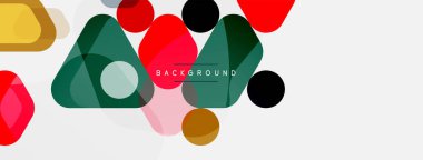 Soyut yuvarlak geometrik şekiller ve daireler. Duvar kağıdı, afiş, arkaplan veya iniş için moda tekno iş şablonu