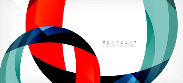 Fondo abstracto geométrico. Círculo creado con formas de color superpuestas. Ilustración vectorial para fondo de pantalla, Banner, Fondo, Página de aterrizaje — Archivo Imágenes Vectoriales