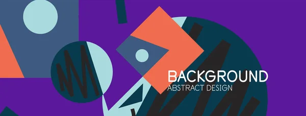 Abstracte achtergrond met blokken, lijnen, geometrische vormen. Techno of business concept voor behang, banner, achtergrond, landing page — Stockvector