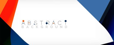 Asgari soyut arkaplan - beyaz üzerine gölge çizgileri ile örtüşen renk şekilleri. Duvar Kağıdı, Sancak, Arkaplan, İniş Sayfası için Vektör İllüstrasyonu