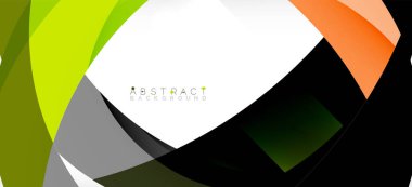 Color circle shapes, minimal geometric background. Trendy dynamic composition. Vector Illustration For Wallpaper, Banner, Background, Landing Page