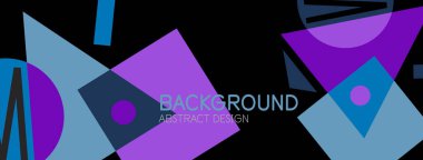 Blokları, çizgileri, geometrik şekilleri olan soyut bir arkaplan. Duvar kağıdı, afiş, arkaplan, iniş sayfası için tekno veya iş konsepti