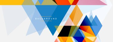 Mozaik üçgenler geometrik arkaplan. Tekno veya iş konsepti, duvar kağıdı, afiş, arkaplan, iniş sayfası deseni