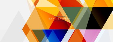 Renkli üçgen bileşimi, geometrik soyut arkaplan. Tekno veya iş konsepti, duvar kağıdı, afiş, arkaplan, iniş sayfası deseni