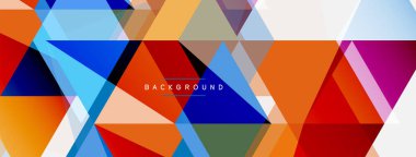 Mozaik üçgenler geometrik arkaplan. Tekno veya iş konsepti, duvar kağıdı, afiş, arkaplan, iniş sayfası deseni