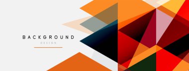 Mozaik üçgenler geometrik arkaplan. Tekno veya iş konsepti, duvar kağıdı, afiş, arkaplan, iniş sayfası deseni