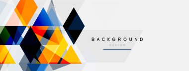 Mozaik üçgenler geometrik arkaplan. Tekno veya iş konsepti, duvar kağıdı, afiş, arkaplan, iniş sayfası deseni