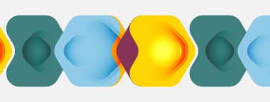 Beyaz arka planda renkli ok şekilleri. Minimum geometrik soyut arkaplan. Duvar kağıdı afişi veya iniş sayfası için vektör illüstrasyonu