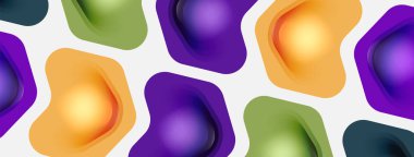 Beyaz arka planda renkli ok şekilleri. Minimum geometrik soyut arkaplan. Duvar kağıdı afişi veya iniş sayfası için vektör illüstrasyonu