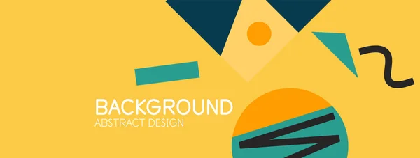 Abstracte achtergrond. Blokken, lijnen, driehoeken, cirkels samenstelling. Techno of business concept voor behang, banner, achtergrond, landing page — Stockvector