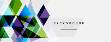Renkli üçgen bileşimi, geometrik soyut arkaplan. Tekno veya iş konsepti, duvar kağıdı, afiş, arkaplan, iniş sayfası deseni