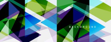Renkli üçgen bileşimi, geometrik soyut arkaplan. Tekno veya iş konsepti, duvar kağıdı, afiş, arkaplan, iniş sayfası deseni