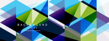 Renkli üçgen bileşimi, geometrik soyut arkaplan. Tekno veya iş konsepti, duvar kağıdı, afiş, arkaplan, iniş sayfası deseni