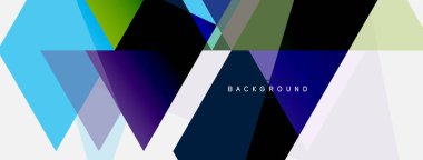 Mozaik üçgenler geometrik arkaplan. Tekno veya iş konsepti, duvar kağıdı, afiş, arkaplan, iniş sayfası deseni