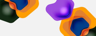 Beyaz arka planda renkli ok şekilleri. Minimum geometrik soyut arkaplan. Duvar kağıdı afişi veya iniş sayfası için vektör illüstrasyonu