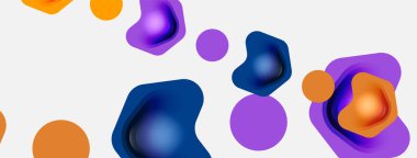 Beyaz arka planda renkli ok şekilleri. Minimum geometrik soyut arkaplan. Duvar kağıdı afişi veya iniş sayfası için vektör illüstrasyonu