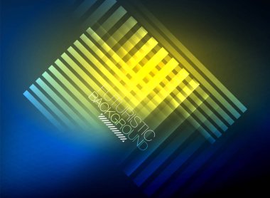 Parlak neon rengi tekno soyut arkaplan, koyu arkaplanda parlak neon çizgiler