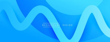 Gölge efektli dalga çizgisi olan soyut gradyan arkaplan. Geometrik bileşim. 3B gölge efektleri ve sıvı eğimleri