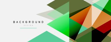 Renkli üçgen bileşimi, geometrik soyut arkaplan. Tekno veya iş konsepti, duvar kağıdı, afiş, arkaplan, iniş sayfası deseni