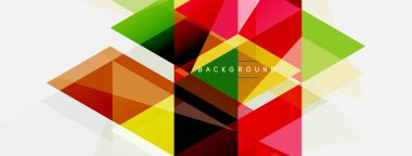 Mozaik üçgenler geometrik arkaplan. Tekno veya iş konsepti, duvar kağıdı, afiş, arkaplan, iniş sayfası deseni